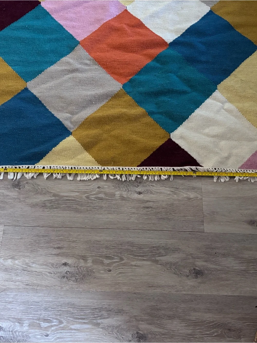 IKEA Vinderod Colorful Diamond Pattern Area Rug - Multicolor limited edition